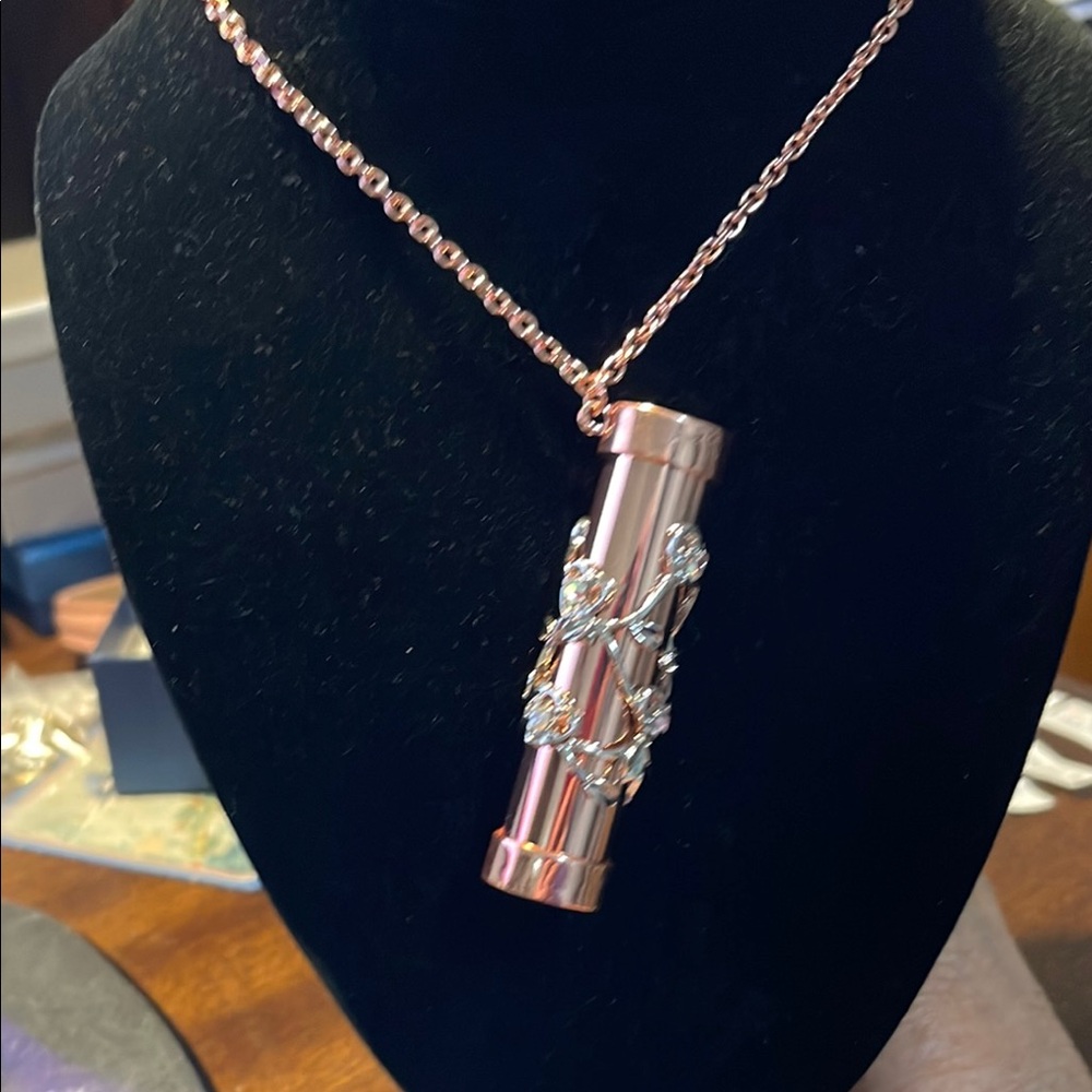 Rosetone Kaleidoscope 30-32 inch Pendant Necklace
